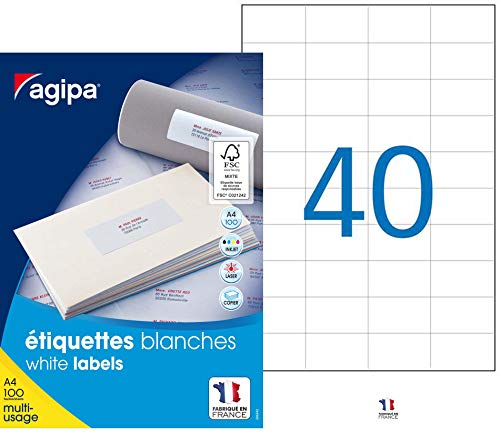 agipa 100984 Universal-Etiketten, 52,5 x 29,7 mm mit Abzieh-Hilfe agipa 100984 Universal-Etiketten, 52,5 x 29,7 mm mit Abzieh-Hilfe von Agipa