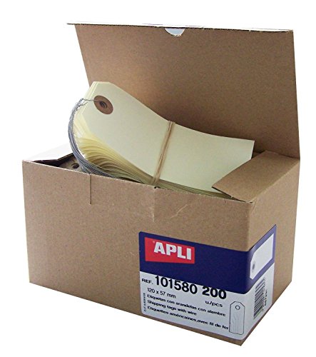 agipa 101580 Gepäckanhänger, 120 x 57 mm, neutral, mit Draht agipa 101580 Gepäckanhänger, 120 x 57 mm, neutral, mit Draht von APLI