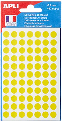 agipa 111834 Markierungspunkte, Durchmesser: 8 mm, rund, gelb von APLI
