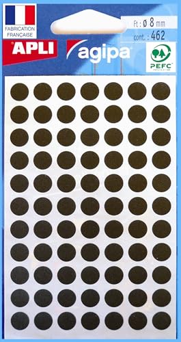 agipa 111837 Markierungspunkte, Durchmesser: 8 mm, rund, schwarz agipa 111837 Markierungspunkte, Durchmesser: 8 mm, rund, schwarz von APLI