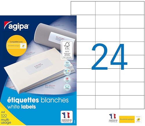 agipa 119015 Universal-Etiketten, 70 x 37 mm mit Abzieh-Hilfe agipa 119015 Universal-Etiketten, 70 x 37 mm mit Abzieh-Hilfe von APLI