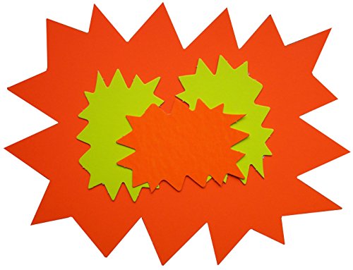 agipa 12950 Signal-Etiketten "Stern", gelb/orange, 80 x 120 mm von APLI