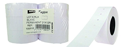 agipa Etiketten für Preisauszeichner, 21 x 12 mm, weiß von Agipa