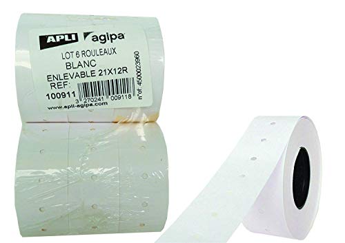 agipa Etiketten für Preisauszeichner, 21 x 12 mm, weiß agipa Etiketten für Preisauszeichner, 21 x 12 mm, weiß von APLI
