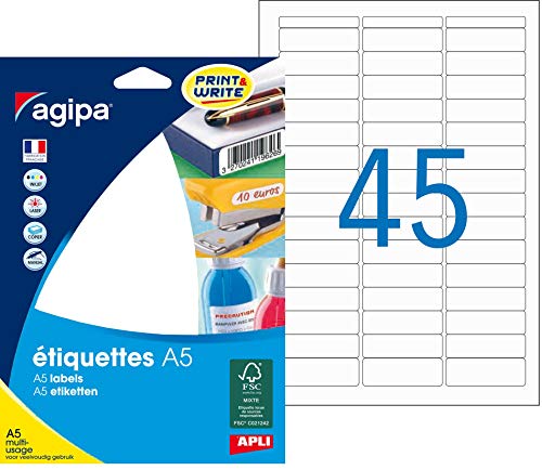 agipa Universal-Etiketten, 12,8 x 38 mm, wei VE = 1 von APLI