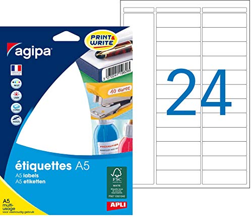 agipa Universal-Etiketten, 15 x 50 mm, weiß agipa Universal-Etiketten, 15 x 50 mm, weiß von Agipa