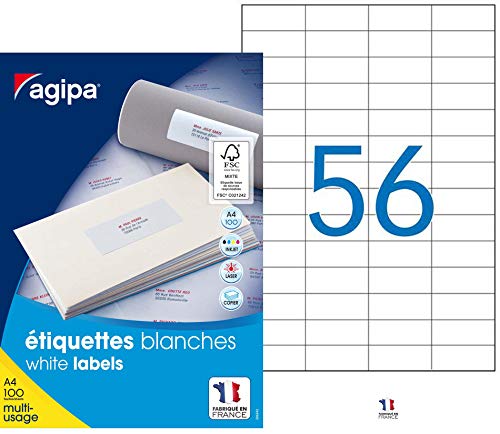 agipa Universal-Etiketten, 52,5 x 21,2 mm, mit Abzieh-Hilfe agipa Universal-Etiketten, 52,5 x 21,2 mm, mit Abzieh-Hilfe von APLI