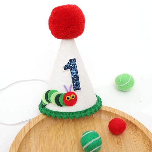 Agkvw Hungrige Raupe Geburtstag Krone - Kostüm Kopfbedeckung für Jungen 1. Geburtstag Party Dekoration Cake Smash Crown Agkvw Hungrige Raupe Geburtstag Krone - Kostüm Kopfbedeckung für Jungen 1. Geburtstag Party Dekoration Cake Smash Crown von Agkvw