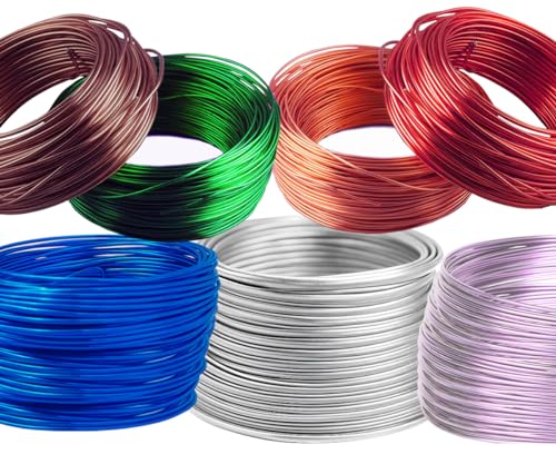 7 Rollen Schmuckdraht, Basteldraht, Schmuckherstellung, 7 Farben je Farbe, 18 m, Metalldraht, Armatur, biegbarer Draht für Schmuckherstellung, Handwerk, Perlen, Schnitzen, Gartenarbeit, DIY Handwerk 7 Rollen Schmuckdraht, Basteldraht, Schmuckherstellung, 7 Farben je Farbe, 18 m, Metalldraht, Armatur, biegbarer Draht für Schmuckherstellung, Handwerk, Perlen, Schnitzen, Gartenarbeit, DIY Handwerk von Aglzyoply