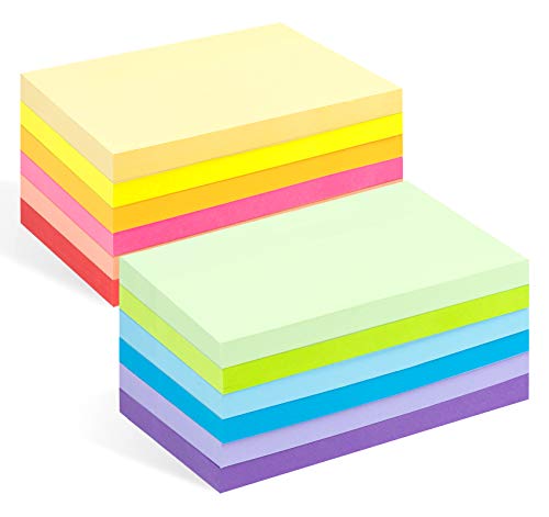 12er Pack Haftnotizen, 12 Notizblöcke à 100 Blatt in 12 Farben, Sticky Notes Bunte Klebezettel und Haftnotizzettel 76 x 127 mm, 12 Blöcke von Agoer