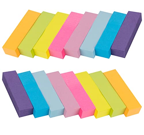 40 Stück Haftnotizen Klein - 15 x 50mm Sticky Notes 8 Farben, Selbstklebende Haftnotizzettel Klebezettel bunt zettel farbig Notizblöcke für Büro Haus, 500 Blatt pro Farbe von Agoer