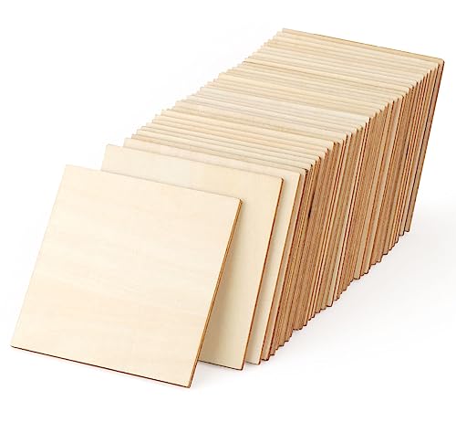 Agoer 50 Stück Holzstücke zum Basteln, 10x10 cm, unlackiertes Holz, quadratisch, blanko, Holz, natürliche Scheiben, Quadrate, Ausschnitte, Holz zum Basteln, Malen, Brandmalerei, Fleckenverbrennung Agoer 50 Stück Holzstücke zum Basteln, 10x10 cm, unlackiertes Holz, quadratisch, blanko, Holz, natürliche Scheiben, Quadrate, Ausschnitte, Holz zum Basteln, Malen, Brandmalerei, Fleckenverbrennung von Agoer