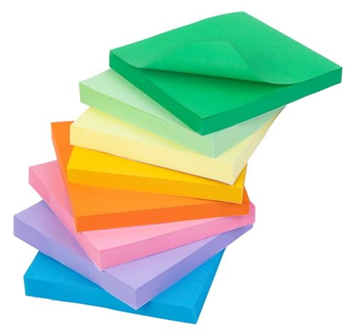 Agoer 8 Blöcke Farbige Haftnotizen 76 mm x 76 mm,Wiederaufklebbar Selbstklebende Haftnotizen Klebezettel,Helle Haftnotizzettel Bunte Quadratische,Sticky Notes für Schule Büro Zuhause Sitzung 8 Farben Agoer 8 Blöcke Farbige Haftnotizen 76 mm x 76 mm,Wiederaufklebbar Selbstklebende Haftnotizen Klebezettel,Helle Haftnotizzettel Bunte Quadratische,Sticky Notes für Schule Büro Zuhause Sitzung 8 Farben von Agoer