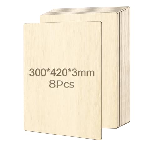 Agoer 8pcs Balsaholz 3mm, Sperrholzplatte 42x30cm Holzplatten zum Basteln, Bastel Holzplatte Lindenholz für DIY Modell, Gemälde, Laserprojekte, Brandmalerei, Kunst und Handwerk Agoer 8pcs Balsaholz 3mm, Sperrholzplatte 42x30cm Holzplatten zum Basteln, Bastel Holzplatte Lindenholz für DIY Modell, Gemälde, Laserprojekte, Brandmalerei, Kunst und Handwerk von Agoer