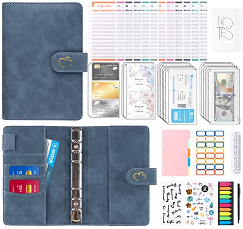 Agoer Budget Planner A6, Budget Binder Umschlagmethode für Finanzplaner, Haushaltsbuch, 6 Löcher Ringbuch Budgetplaner für Geld Sparen Mappe, Cash Stuffing von Agoer