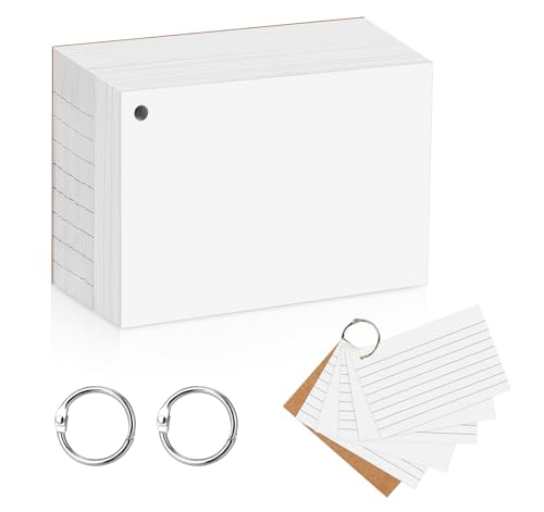 Agoer Karteikarten, Weiß, 300 Linienrevisionskarten, 12,7 x 8,6 cm, leere Karten für Studium, Lernen und Büro Agoer Karteikarten, Weiß, 300 Linienrevisionskarten, 12,7 x 8,6 cm, leere Karten für Studium, Lernen und Büro von Agoer