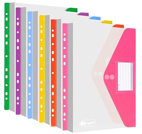 Dokumententasche A4 Klettverschluss 24 Stück - 6 Farben Dreidimensionale Dokumentenmappe zum Abheften, Sammelmappen Mit Binderlöcher für Dokumente Organisieren, Hält 270 Papiere von Agoer