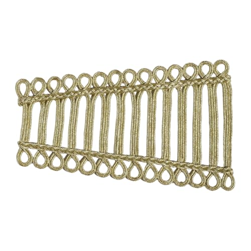 Agoky Handgefertigte chinesische Knoten Patch Stickerei Barock Ausschnitt Kragen Nähen auf Patches für Kleidung Gold 1 Einheitsgröße Agoky Handgefertigte chinesische Knoten Patch Stickerei Barock Ausschnitt Kragen Nähen auf Patches für Kleidung Gold 1 Einheitsgröße von Agoky