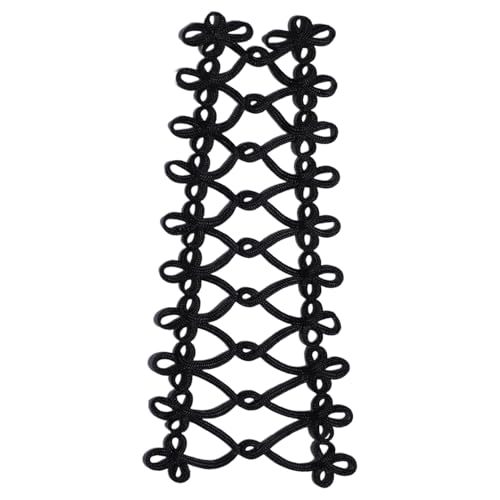 Agoky Handgefertigte chinesische Knoten Patch Stickerei Barock Ausschnitt Kragen Nähen auf Patches für Kleidung Schwarz 2 Einheitsgröße Agoky Handgefertigte chinesische Knoten Patch Stickerei Barock Ausschnitt Kragen Nähen auf Patches für Kleidung Schwarz 2 Einheitsgröße von Agoky