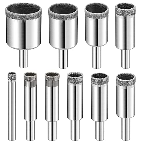 Diamantbohrer-Set, 10-teiliges Lochsägen-Set, Diamantbohrer, Glasbohrer für Keramikfliesen, Porzellan, Marmor, Flaschen Diamantbohrer-Set, 10-teiliges Lochsägen-Set, Diamantbohrer, Glasbohrer für Keramikfliesen, Porzellan, Marmor, Flaschen von Agona