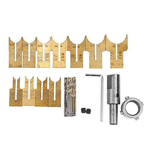 Holzperlen, Kugelbohrer, Klinge, Fräser, 24-teiliges Set, Hartmetall, Sphärisch, Perlen, Werkzeugset für Arbeiten aus Holz Holzperlen, Kugelbohrer, Klinge, Fräser, 24-teiliges Set, Hartmetall, Sphärisch, Perlen, Werkzeugset für Arbeiten aus Holz von Agona