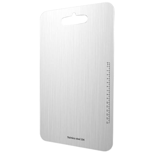 Edelstahl Schneidebrett, Schneidbrett Aus Edelstahl Beidseitig, Doppelseitiges Lebensmittel Grade Schneidebrett, Cutting Board für Fleisch, Brot, Gemüse & Obst 20 * 29CM Edelstahl Schneidebrett, Schneidbrett Aus Edelstahl Beidseitig, Doppelseitiges Lebensmittel Grade Schneidebrett, Cutting Board für Fleisch, Brot, Gemüse & Obst 20 * 29CM von Agrdeed
