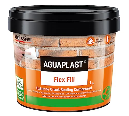 Aguaplast Dynamic Flex Fill, gebrauchsfertiger Spachtel für dynamische Risse und Risse, raue Oberfläche, 1 kg von Aguaplast