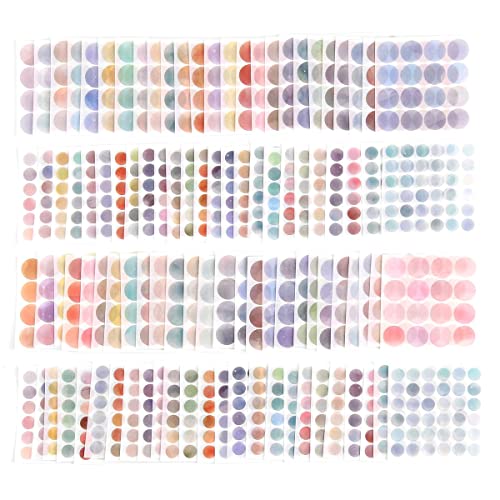 Agwuoetr 100 Blatt Washi-Punkte-Aufkleber, Scrapbook-Aufkleber, Dekorative Selbstklebende Aufkleber, Dekorationsetiketten Agwuoetr 100 Blatt Washi-Punkte-Aufkleber, Scrapbook-Aufkleber, Dekorative Selbstklebende Aufkleber, Dekorationsetiketten von Agwuoetr