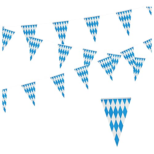 Agwuoetr 10M Bayerische Girlande Dekoration Oktoberfest Oktoberfest Wimpel Bayerische Banner Foto Prop von Agwuoetr