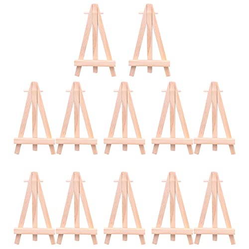Agwuoetr 12 Pack 5 Mini Display Staffelei Natur Stativ Halter StäNder für die Anzeige Von Kleinen LeinwäNden und Fotos von Agwuoetr