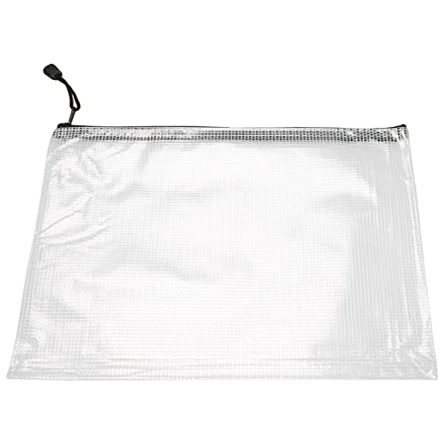 Agwuoetr 12 StüCke ReißVerschluss Aktentasche A4 ReißVerschluss Gittergewebe Tasche Brettspiel Aufbewahrungstasche PVC Aktentasche BüRobedarf Aufbewahrungstasche (34CMx24CM) von Agwuoetr