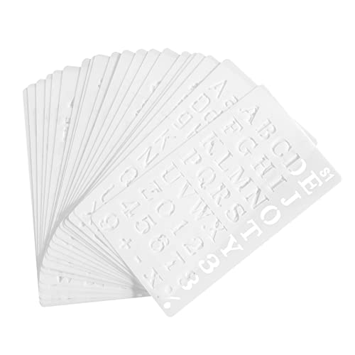 Agwuoetr 20 Packung Buchstaben und Zahlen Schablonen Wiederverwendbare Alphabet Schablonen Journal Liefert Vorlagen für Kinder Zeichnung von Agwuoetr