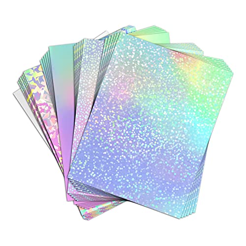 Agwuoetr 24 Vinyl-Aufkleberpapier für Tintenstrahldrucker - Bedruckbares GläNzendes Aufkleberpapier Und Holografische LaminatböGen Agwuoetr 24 Vinyl-Aufkleberpapier für Tintenstrahldrucker - Bedruckbares GläNzendes Aufkleberpapier Und Holografische LaminatböGen von Agwuoetr