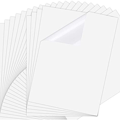 Agwuoetr 25 Blatt 8,3 X 11,6 Inkjet Aufkleber Papier, Druckbare Transparent Folie Schnell Trocknendes Papier Etikett für Tintenstrahl Drucker von Agwuoetr