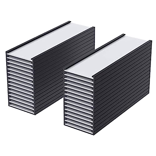 Agwuoetr 30 Stück C-Kanal-Magnetetikettenhalter, Schwarzer Etikettenhalter 1 X 3 mit Magneten, Magnetische Namensschilder, Werkzeugkastenetiketten für Metall-Whiteboard von Agwuoetr