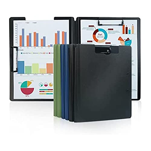 Agwuoetr 6er-Pack Still-Klemmbrett Black Klemmbretter, für Büro, Besprechung, Kunststoff + Metall von Agwuoetr