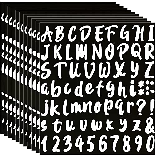 Agwuoetr 720 StüCk 10 Blatt Selbstklebende Vinyl Aufkleber, Buchstaben Nummern Aufkleber für Buchstaben Kasten, TüR (, 1) von Agwuoetr