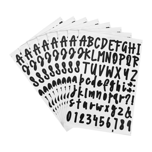 Agwuoetr 8 Blatt Selbstklebende Vinyl Buchstaben Zahlen Satz, Buchstaben Zahlen Aufkleber DIY Aufkleber Skript Pantry Etiketten für Agwuoetr 8 Blatt Selbstklebende Vinyl Buchstaben Zahlen Satz, Buchstaben Zahlen Aufkleber DIY Aufkleber Skript Pantry Etiketten für von Agwuoetr