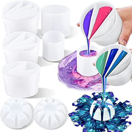 Agwuoetr 8-Teiliges FarbgießBecher-BüNdel FarbgießBecher Mehrkanal-Splitbecher zum AusgießEn Von Farbe für die DIY-Herstellung Von Harz-Acrylfarbe Agwuoetr 8-Teiliges FarbgießBecher-BüNdel FarbgießBecher Mehrkanal-Splitbecher zum AusgießEn Von Farbe für die DIY-Herstellung Von Harz-Acrylfarbe von Agwuoetr
