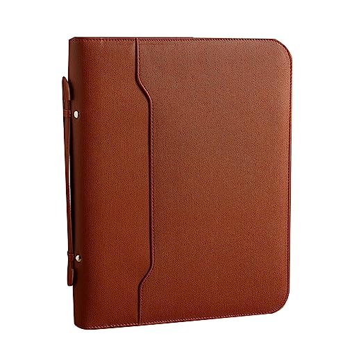 Agwuoetr Portfolio-Organizer mit ReißVerschluss, Padfolio-Ordner Aus Leder, Professioneller Business-Ordner, Organizer für/Dokumente () von Agwuoetr