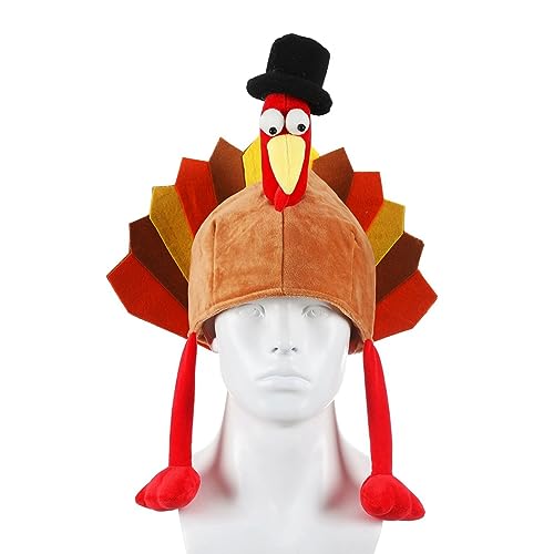 Agwuoetr Weicher, Dekorativer Hut für Karneval, Mottoparty, Gerösteter Truthahn, Thanksgiving-Hut, Partyzubehör von Agwuoetr