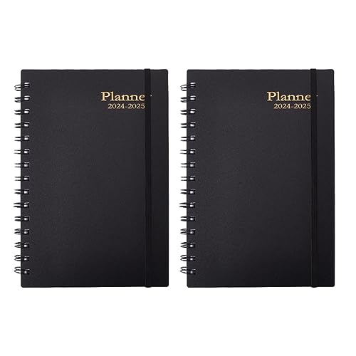 Agwuoetr Wöchentliches Terminbuch, Planbuch, Zeitplanbuch, Planbuch, Notizbuch, Schwarz, Einfach zu Bedienen von Agwuoetr