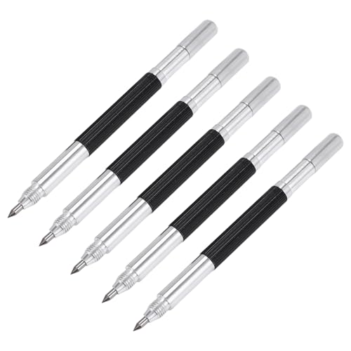Agwuoetr Wolfram Karbid AnreißStifte 5 Pack, Gravier Stift mit Doppel Kopf Design - AnreißWerkzeug mit Wolfram Karbid Spitze von Agwuoetr