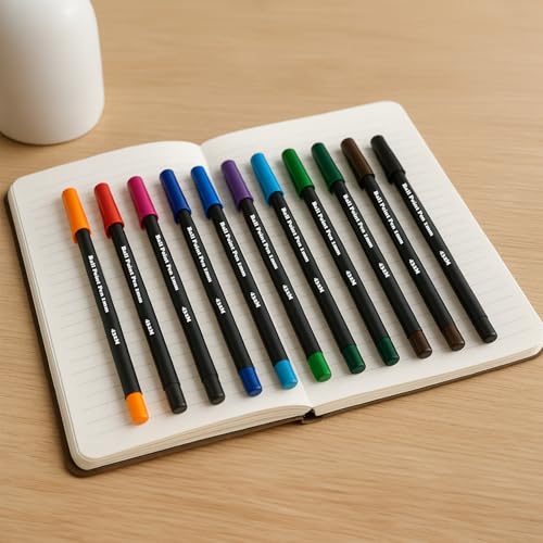 Agyo Set mit 10 Kugelschreibern, mehrfarbig, mittlere Spitze, 1 mm, flüssige Tinte, schnell trocknend, Taschenclip, lebendige Farben für Schule & Büro, wiederverschließbares Federmäppchen Agyo Set mit 10 Kugelschreibern, mehrfarbig, mittlere Spitze, 1 mm, flüssige Tinte, schnell trocknend, Taschenclip, lebendige Farben für Schule & Büro, wiederverschließbares Federmäppchen von Agyo