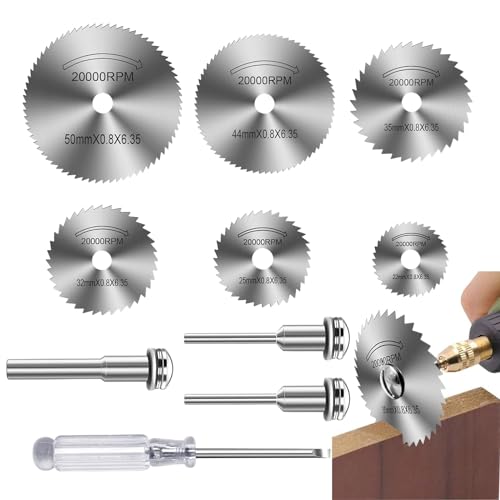 10 Stück Kreissägeblätter, Dremel Zubehoer, Trennscheiben, Multifunktionswerkzeug Zubehör Mit Schraubendreher, Für Rotationswerkzeug, Scheibenbohrer, Miniatur-Kreissägeblätter 10 Stück Kreissägeblätter, Dremel Zubehoer, Trennscheiben, Multifunktionswerkzeug Zubehör Mit Schraubendreher, Für Rotationswerkzeug, Scheibenbohrer, Miniatur-Kreissägeblätter von Ahaimy