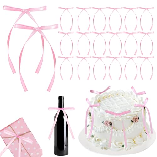 30 Stück Torten Deko Mädchen, Tortendeko Schleifen, Tortendeko Rosa Schleifen, Cake Topper Mit Schleife, Rosa Schleife Torten Deko, Für Hochzeit, Brautparty, Geburtstag, Gedenktag 30 Stück Torten Deko Mädchen, Tortendeko Schleifen, Tortendeko Rosa Schleifen, Cake Topper Mit Schleife, Rosa Schleife Torten Deko, Für Hochzeit, Brautparty, Geburtstag, Gedenktag von Ahaimy