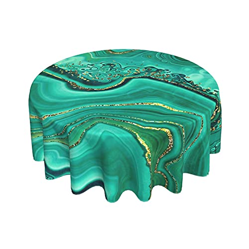 Künstlerische Marmorierung, runde Tischdecke, Malachit, grüner Achat, Jaspis, Marmor mit goldenen Glitzeradern, Wellenlinien, modische Tischabdeckung, Schutz für Urlaub, Party, Hochzeit, Geburtstags Künstlerische Marmorierung, runde Tischdecke, Malachit, grüner Achat, Jaspis, Marmor mit goldenen Glitzeradern, Wellenlinien, modische Tischabdeckung, Schutz für Urlaub, Party, Hochzeit, Geburtstags von Ahdyr
