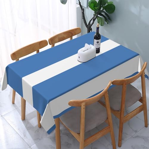 Rechteckige Tischdecke, blau-weiß gestreifte Tischdecke, waschbare Tischdecken, dekorative längliche Tischdecke für Küche und Urlaub, 137,2 x 182,9 cm Rechteckige Tischdecke, blau-weiß gestreifte Tischdecke, waschbare Tischdecken, dekorative längliche Tischdecke für Küche und Urlaub, 137,2 x 182,9 cm von Ahdyr
