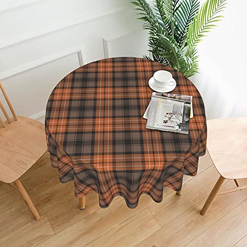 Runde Herbst-Tischdecke, 152,4 cm, wasserdichtes Küchentuch, schottischer Herbst-Tartan Runde Herbst-Tischdecke, 152,4 cm, wasserdichtes Küchentuch, schottischer Herbst-Tartan von Ahdyr