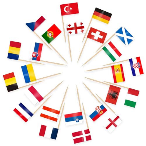 AhfuLife 100 Stück Europa Zahnstocher Flagge, 24 Euro Länder Cocktail Weltflaggen Europa Fahnen Zahnstocher für Sandwich Cupcake Toppers Eurovision 2025 Euro Damen Fußball EM WM Olympia Party Pub Deko AhfuLife 100 Stück Europa Zahnstocher Flagge, 24 Euro Länder Cocktail Weltflaggen Europa Fahnen Zahnstocher für Sandwich Cupcake Toppers Eurovision 2025 Euro Damen Fußball EM WM Olympia Party Pub Deko von AhfuLife
